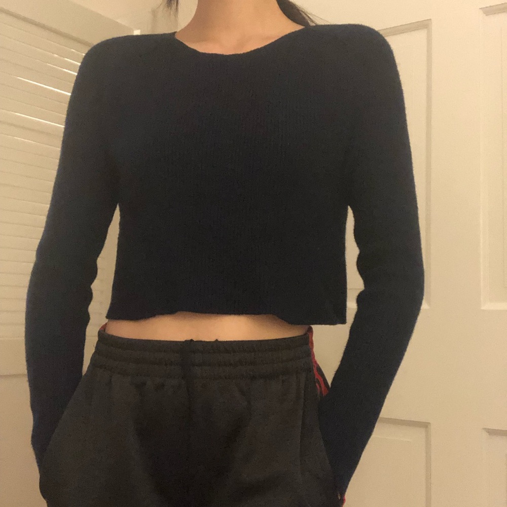 Blue cropped sweater